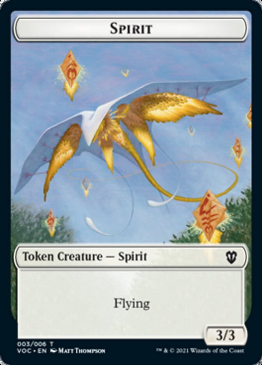 Spirit (003) // Thopter Double-Sided Token [Innistrad: Crimson Vow Commander Tokens]