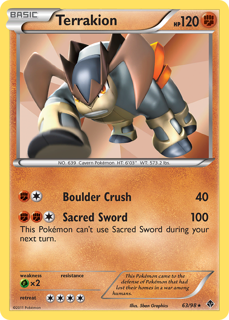 Terrakion (63/98) [Black & White: Emerging Powers]