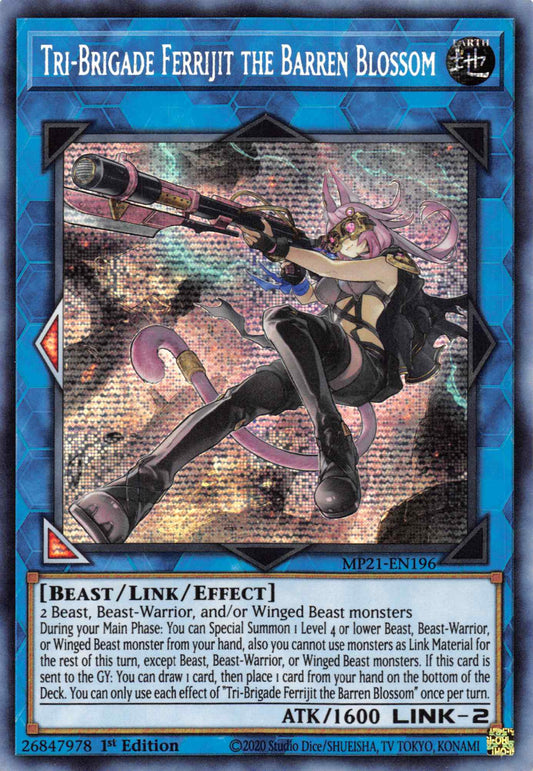 Tri-Brigade Ferrijit the Barren Blossom [MP21-EN196] Prismatic Secret Rare