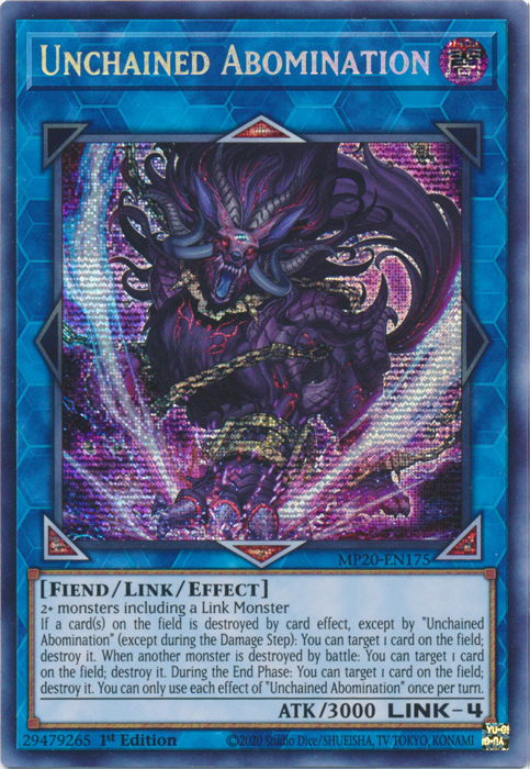 Unchained Abomination [MP20-EN175] Prismatic Secret Rare