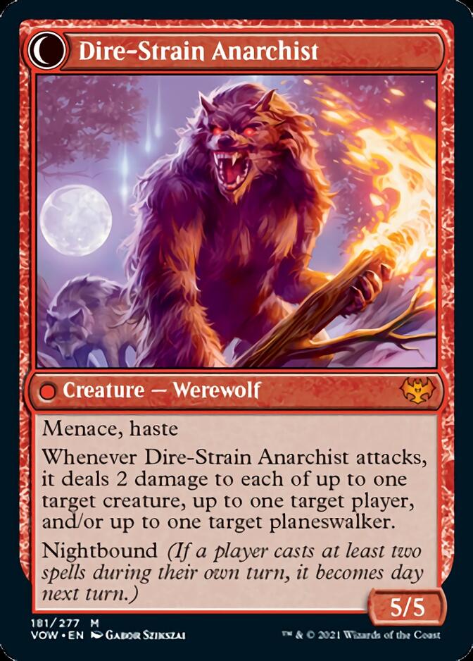 Volatile Arsonist // Dire-Strain Anarchist [Innistrad: Crimson Vow]