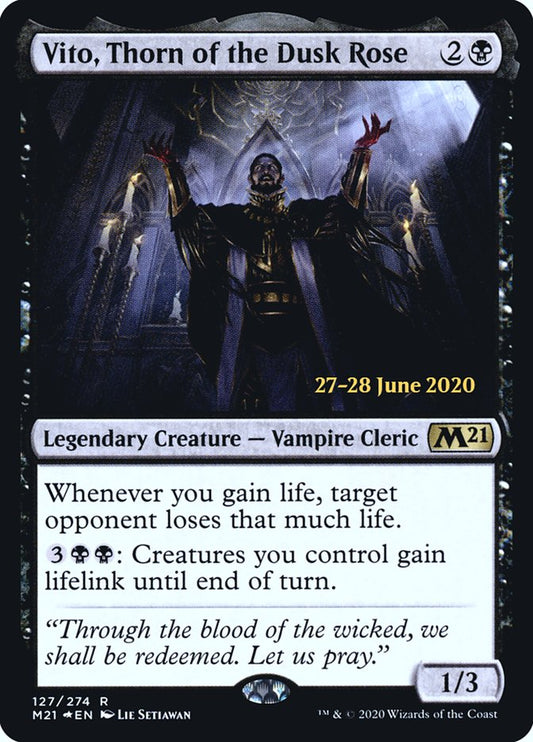 Vito, Thorn of the Dusk Rose [Core Set 2021 Prerelease Promos]